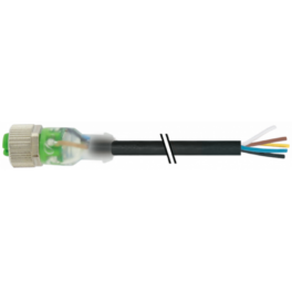 7000-12251-7320500 M12 female 0° A-cod.with cable 3LED